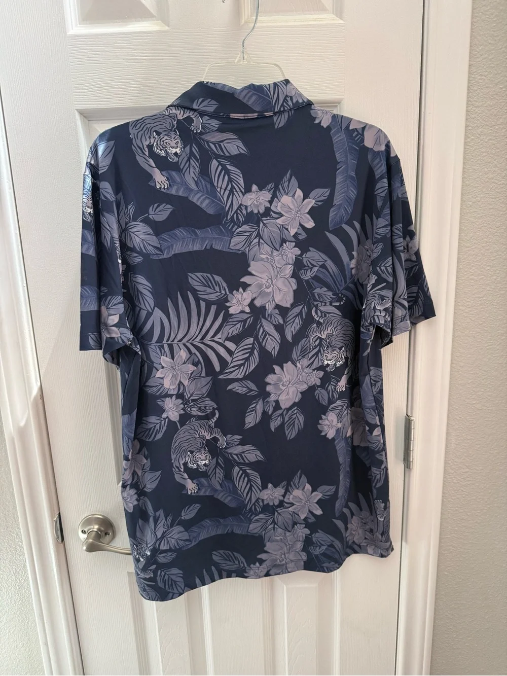 Bad Birdie Navy Floral Tiger Polo - Picture 4 of 8